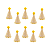 Mini Chapeuzinho Pompom Margaridas Amarelo 10Un - Imagem 3