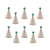 Mini Chapeuzinho Pompom Margaridas Verde 10Un - Imagem 3