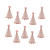 Mini Chapeuzinhos Pompom Margaridas Rosa 10Un - Imagem 3