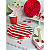 Prato Papel Listrado Vermelho 18cm 10Un - Imagem 2