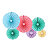 Kit Enfeite Leque de Papel 20/30/40cm 6un - Candy Colors - Imagem 1