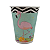 Copo Papel Tropical Flamingos 180Ml 8Un - Imagem 1