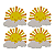 Aplique Sunshine Raio De Sol Nuvem 4Un - Imagem 1
