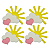 Aplique Sunshine Sol Coracao Nuvem 4Un - Imagem 1