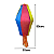 Enfeite Decorativo 3D Balão EVA Festa Junina Arraiá 50cm 1Un - Imagem 2