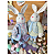 Casal de Coelhos em Pé Candy Colors Páscoa - Imagem 2