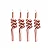 Vela Tubo Rose Gold 04 un. Silver - Imagem 1