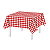 Toalha de Mesa Metalizada Xadrez Vermelho Junina 137x183cm - Imagem 1