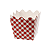 Cachepot Papel Xadrez Vermelho 9x9x7cm 8Un Festa Junina - Imagem 1