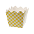 Cachepot Papel Xadrez Amarelo 9x9x7cm 8Un Festa Junina - Imagem 1