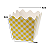 Cachepot Papel Xadrez Amarelo 9x9x7cm 8Un Festa Junina - Imagem 2