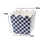 Cachepot Papel Xadrez Azul 9x9x7cm 8Un Festa Junina - Imagem 2
