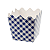 Cachepot Papel Xadrez Azul 9x9x7cm 8Un Festa Junina - Imagem 1