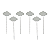Topper P/ Doces e Cupcakes Nuvem Branca Chuva de Amor 10Un - Imagem 1