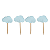 Topper P/ Doces e Cupcakes Nuvem Azul Chuva de Amor 12Un - Imagem 1