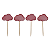 Topper P/ Doces e Cupcakes Nuvem Vermelha Chuva de Amor 12Un - Imagem 1