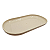 Bandeja Oval Bege 22x13cm 1Un - Imagem 1