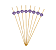 Pick Palito Espetinho Decorativo Concha Sereia 12cm 24Un - Imagem 1