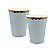Copo Papel Colors Azul Borda Metalizada Dourado 250ml 8un - Imagem 2
