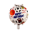 Balão Metalizado Redondo Happy Birthday Esportes 43x43cm 1Un - Imagem 1