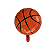 Balão Metalizado Bola de Basquete Esporte 43x43cm 1Un - Imagem 1