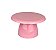 Boleira Cogumelo Pequena Rosa Bebê 18x10,5cm 1Un - Imagem 1