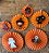 Kit Enfeite Leque de Papel Laranja Halloween 20/30/40cm 6Un - Imagem 4