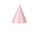 Chápeuzinho Papel Aniversário Rosa Bebê Liso 8Un - Imagem 1