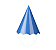 Chápeuzinho Papel Aniversário Azul Royal Liso 8Un - Imagem 1