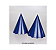Chápeuzinho Papel Aniversário Azul Royal Liso 8Un - Imagem 2