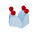 Forminha de doce Pompom (20und) - Azul Céu e Vermelho - Imagem 1