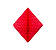 Losango Colmeia de Papel Tamanho P 25cm - Vermelho 1Un - Imagem 1