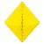 Losango Colmeia de Papel Tamanho P 25cm - Amarelo Canario 1un - Imagem 1