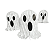 Enfeite de Papel Fantasminha Halloween 3Un - Imagem 1