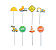 Pick Para Doces Festa Construçao 8Un - Imagem 1