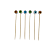 Pick Palito Bambu Petiscos Halloween Olhos 12cm 12Un - Imagem 1