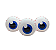Enfeite Decorativo Olhos Assustadores Halloween 3Un - Imagem 1