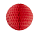 Globo Colmeia de papel tamanho GG 35cm - Vermelho 1Un - Imagem 1
