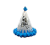 Chapéuzinho Aniversário Happy Birthday Pompom Azul 1Un - Imagem 1