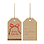 Tag Para Presentes Boas Festas Kraft/Vermelho5x8 12un - Imagem 1