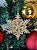 Enfeite de Pendurar Floco de Neve Dourado Arvore Natal 1Un - Imagem 2