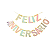 Faixa Feliz Aniversário Candy Colors Bordas Metalizadas - Imagem 1