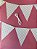 Bandeirolas de Papel Vichy Xadrez Rosa 10 Bandeirinhas - Imagem 4