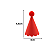 Mini Chapeuzinho Pompom Color Vermelho 10Un - Imagem 2