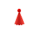 Mini Chapeuzinho Pompom Color Vermelho 10Un - Imagem 1
