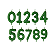Vela Glitter Verde Numeros - Imagem 1