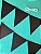 Bandeirolas de Papel Color Block Preto 10 Bandeirinhas - Imagem 4
