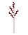 Galho Decorativo Natalino Espiral Vermelho Natal 1UN - Imagem 1