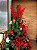 Galho Decorativo Poinsetia Tricot Vermelho C/ Guizo Natal 1Un - Imagem 6