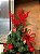 Galho Decorativo Poinsetia Tricot Vermelho C/ Guizo Natal 1Un - Imagem 5